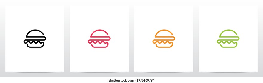 Single Line Hamburger Logo Design
