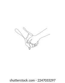 trazo de mano de una sola línea.
iluminación de dos manos atadas.
Símbolo de icono en términos simples.
vector garabato.