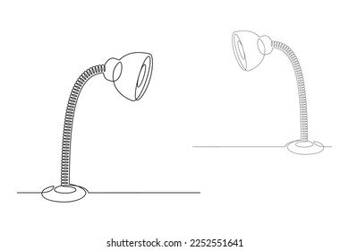 single line hand draw.
.study lamp illustration.
Icon symbol in simple terms.
doodle vector.
