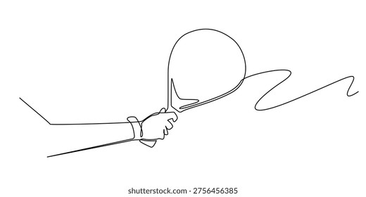 single line hand holding