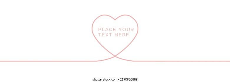 Single line heart icon. Vector icon