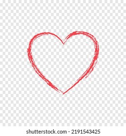 Icono de corazón de una sola línea. Icono de vector