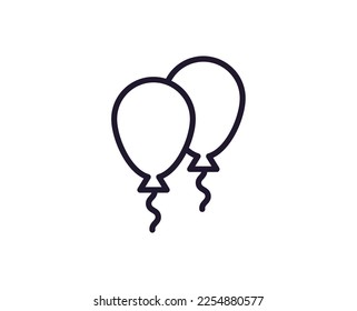 Single line icon of ballon. High quality vector illustration for design, web sites, internet shops, online books etc. Editable stroke in trendy flat style isolated on white background 