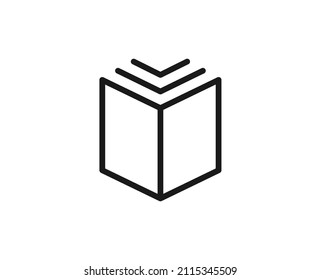 Einzelzeilensymbol des Buches Hochwertige Vektorgrafik für Design, Websites, Internetshops, Online-Bücher usw. Bearbeitbarer Schlaganfall im trendigen, flachen Stil einzeln auf weißem Hintergrund 