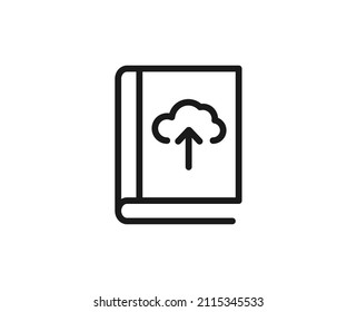 Single line icon of book High quality vector illustration for design, web sites, internet shops, online books etc. Editable stroke in trendy flat style isolated on white background 