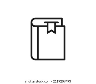 Single line icon of book High quality vector illustration for design, web sites, internet shops, online books etc. Editable stroke in trendy flat style isolated on white background 