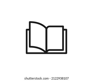 Single line icon of book High quality vector illustration for design, web sites, internet shops, online books etc. Editable stroke in trendy flat style isolated on white background 