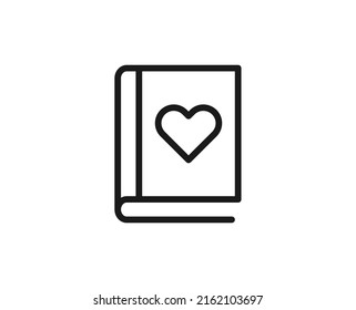 Single line icon of book High quality vector illustration for design, web sites, internet shops, online books etc. Editable stroke in trendy flat style isolated on white background 
