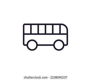 Single line icon of bus High quality vector illustration for design, web sites, internet shops, online books etc. Editable stroke in trendy flat style isolated on white background 