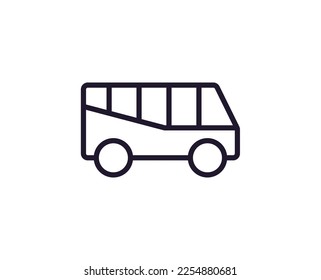 Single line icon of bus High quality vector illustration for design, web sites, internet shops, online books etc. Editable stroke in trendy flat style isolated on white background 