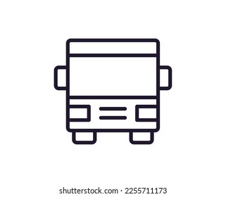 Single line icon of bus High quality vector illustration for design, web sites, internet shops, online books etc. Editable stroke in trendy flat style isolated on white background 