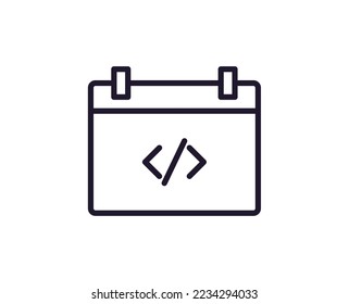 Icono de línea única del calendario sobre fondo blanco aislado. Gran calidad editable de golpe para aplicaciones móviles, diseño web, sitios web, tiendas en línea, etc. 
