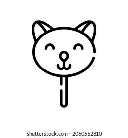 Single line icon of candy. High quality vector illustration for design, web sites, internet shops, online books etc. Editable stroke in trendy flat style isolated on white background 