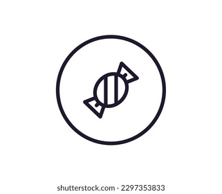 Single line icon of candy High quality vector illustration for design, web sites, internet shops, online books etc. Editable stroke in trendy flat style isolated on white background 