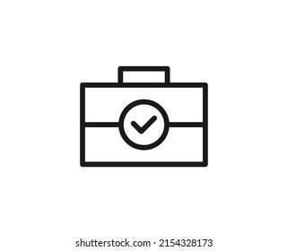 Single line icon of case. High quality vector illustration for design, web sites, internet shops, online books etc. Editable stroke in trendy flat style isolated on white background 