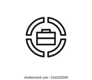 Single line icon of case. High quality vector illustration for design, web sites, internet shops, online books etc. Editable stroke in trendy flat style isolated on white background 