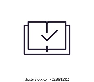 Icono de una sola línea de verificación Ilustración vectorial de alta calidad para el diseño, sitios web, tiendas de internet, libros en línea, etc. Acto editable en estilo plano de moda aislado en fondo blanco 