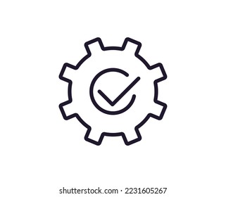 Single line icon of check High quality vector illustration for design, web sites, internet shops, online books etc. Editable stroke in trendy flat style isolated on white background 