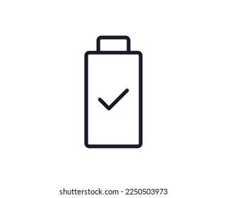 Icono de una sola línea de verificación Ilustración vectorial de alta calidad para el diseño, sitios web, tiendas de internet, libros en línea, etc. Acto editable en estilo plano de moda aislado en fondo blanco 