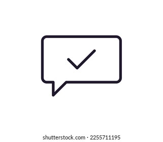 Icono de una sola línea de verificación Ilustración vectorial de alta calidad para el diseño, sitios web, tiendas de internet, libros en línea, etc. Acto editable en estilo plano de moda aislado en fondo blanco 