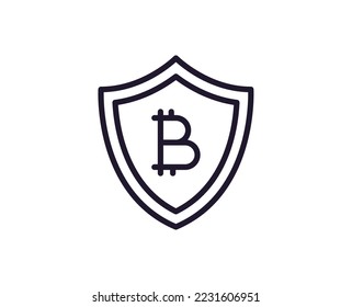 Icono de línea única de cripto sobre fondo blanco aislado. Gran calidad editable de golpe para aplicaciones móviles, diseño web, sitios web, tiendas en línea, etc. 