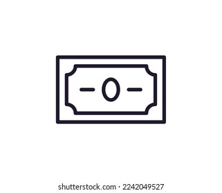 Icono de una sola línea de dólar sobre fondo blanco aislado. Gran calidad editable de golpe para aplicaciones móviles, diseño web, sitios web, tiendas en línea, etc. 