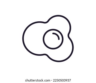 Single line icon of egg High quality vector illustration for design, web sites, internet shops, online books etc. Editable stroke in trendy flat style isolated on white background 