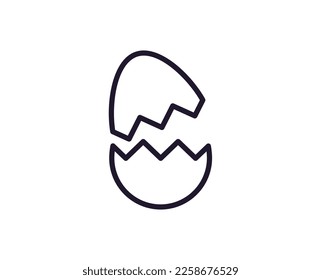Single line icon of egg High quality vector illustration for design, web sites, internet shops, online books etc. Editable stroke in trendy flat style isolated on white background 