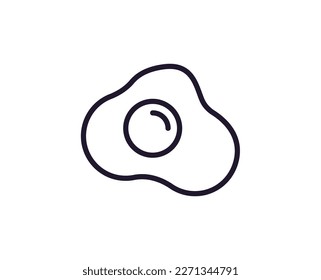 Single line icon of egg High quality vector illustration for design, web sites, internet shops, online books etc. Editable stroke in trendy flat style isolated on white background 
