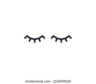 Single line icon of eye on isolated white background. High quality editable stroke for mobile apps, web design, websites, online shops etc