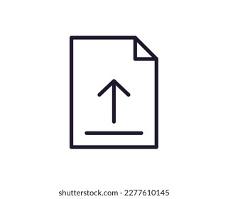 Single line icon of file on isolated white background. High quality editable stroke for mobile apps, web design, websites, online shops etc. 