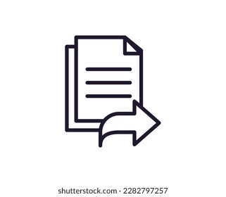 Single line icon of file on isolated white background. High quality editable stroke for mobile apps, web design, websites, online shops etc. 
