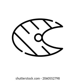 Icono de una sola línea de carne de pescado. Ilustración vectorial de alta calidad para el diseño, sitios web, tiendas de internet, libros en línea, etc. Accidente editable en estilo plano a la moda aislado en fondo blanco 