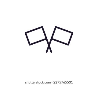 Icono de una sola línea de la bandera Ilustración vectorial de alta calidad para el diseño, sitios web, tiendas de internet, libros en línea, etc. Acto editable en estilo plano de moda aislado en fondo blanco 