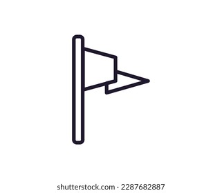 Icono de una sola línea de la bandera Ilustración vectorial de alta calidad para el diseño, sitios web, tiendas de internet, libros en línea, etc. Acto editable en estilo plano de moda aislado en fondo blanco 