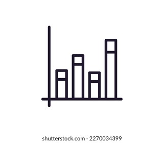 Einzeilige Symbol des Wachstums auf einzeln weißem Hintergrund. Hochwertiger editierbarer Schlaganfall für mobile Apps, Web-Design, Websites, Online-Shops etc. 