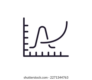 Single line icon of grwoth on isolated white background. High quality editable stroke for mobile apps, web design, websites, online shops etc. 