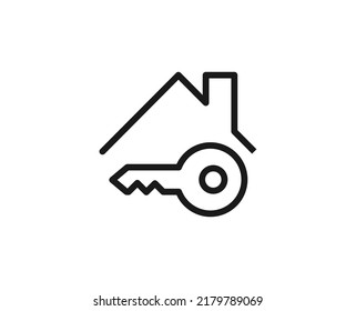 Icono de una sola línea clave Ilustración vectorial de alta calidad para el diseño, sitios web, tiendas de internet, libros en línea, etc. Acto editable en estilo plano de moda aislado en fondo blanco 