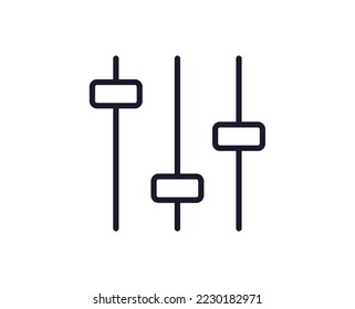 Single line icon of mixer on isolated white background. High quality editable stroke for mobile apps, web design, websites, online shops etc. 