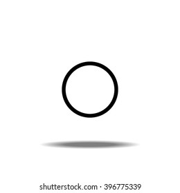 Single Line Icon - Moon Phases - New Moon
