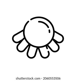 Single line icon of octopus. High quality vector illustration for design, web sites, internet shops, online books etc. Editable stroke in trendy flat style isolated on white background 