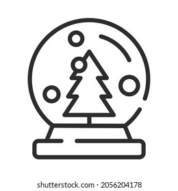 Icono de una sola línea de bola de nieve. Ilustración vectorial de alta calidad para el diseño, sitios web, tiendas de internet, libros en línea, etc. Accidente editable en estilo plano a la moda aislado en fondo blanco 