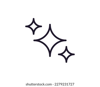 Single line icon of star on isolated white background. High quality editable stroke for mobile apps, web design, websites, online shops etc. 