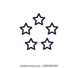 Single line icon of star on isolated white background. High quality editable stroke for mobile apps, web design, websites, online shops etc. 