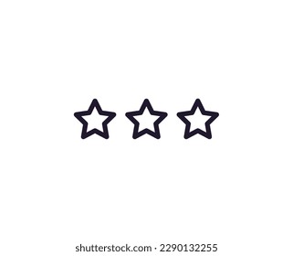 Single line icon of star on isolated white background. High quality editable stroke for mobile apps, web design, websites, online shops etc. 