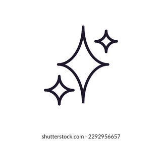 Single line icon of star on isolated white background. High quality editable stroke for mobile apps, web design, websites, online shops etc. 