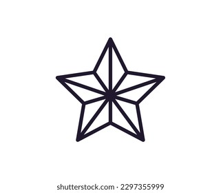 Icono de línea única de estrella en fondo blanco aislado. Gran calidad editable de golpe para aplicaciones móviles, diseño web, sitios web, tiendas en línea, etc. 