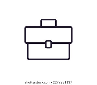 Icono de una sola línea de maleta sobre fondo blanco aislado. Gran calidad editable de golpe para aplicaciones móviles, diseño web, sitios web, tiendas en línea, etc. 
