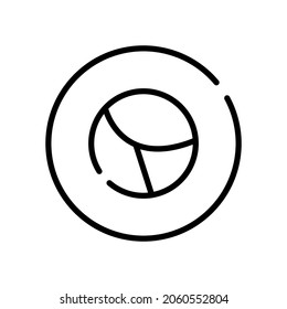 Single line icon of sushi. High quality vector illustration for design, web sites, internet shops, online books etc. Editable stroke in trendy flat style isolated on white background 