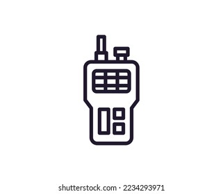 Single line icon of transmitter on isolated white background. High quality editable stroke for mobile apps, web design, websites, online shops etc. 